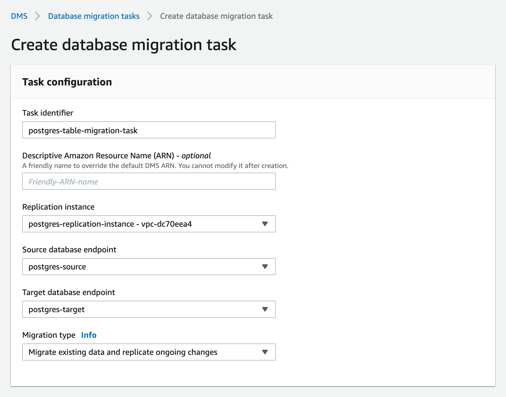 PostgreSQL Migration Task
